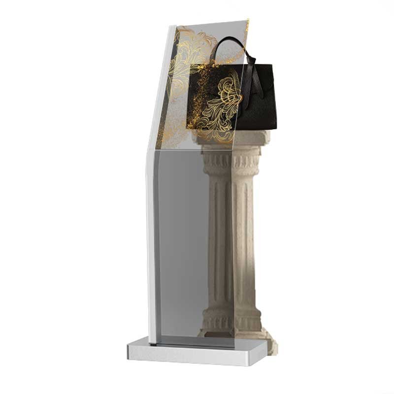 Slim commercial display kiosk for a storefront